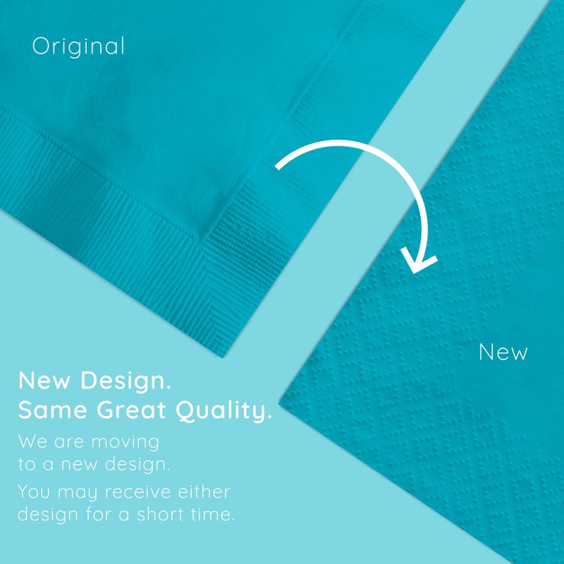 Creative Converting Solid Bermuda Blue 2-ply Luncheon Napkins - 50pcs - Image 5